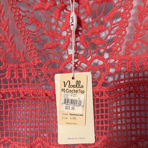 Noelle Orange Asymmetrical Cropped Tank Top - Picture 3 of 4